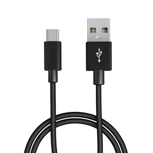 black charging cable usb to usb c