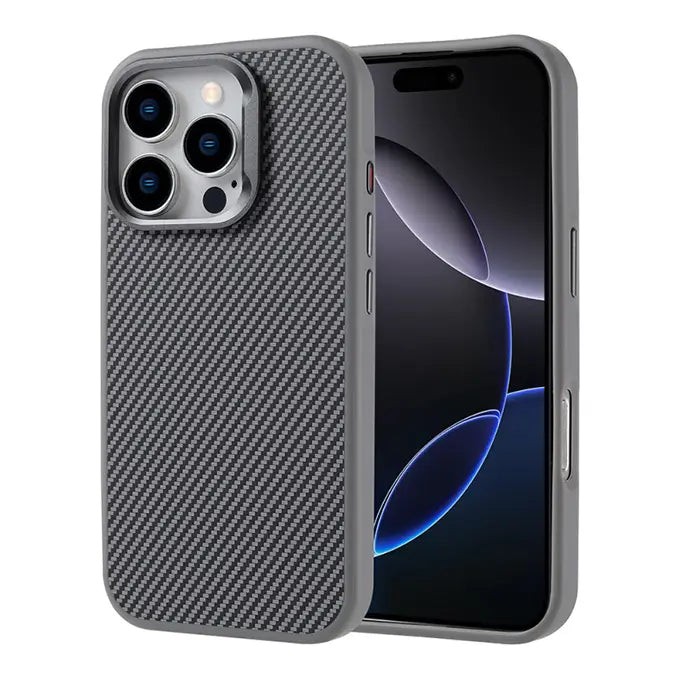 carbon fiber magsafe case for iphone 16 series with metal frame camera protection