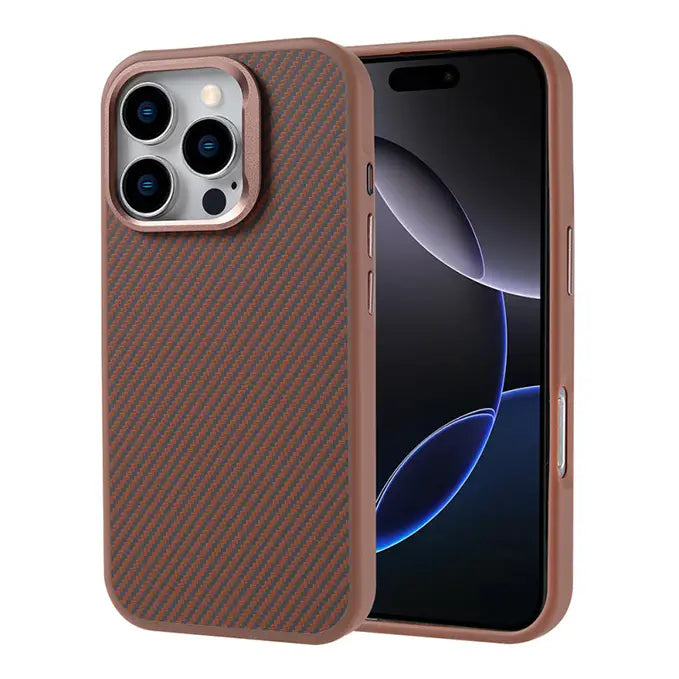 carbon fiber magsafe case for iphone 16 series with metal frame camera protection