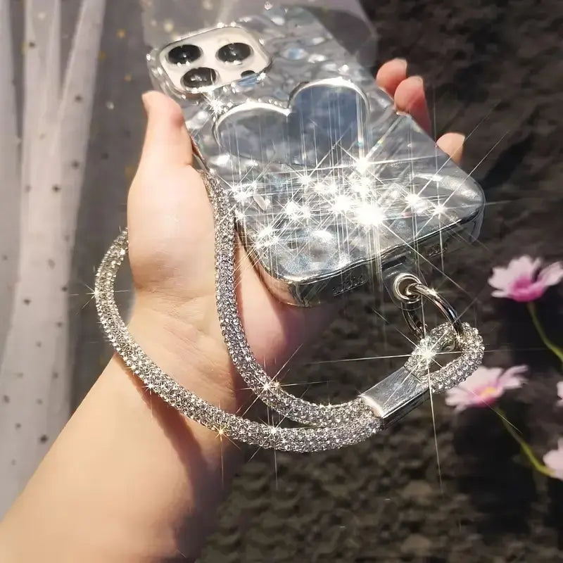 fashionable mobile phone charm with full diamonds for women