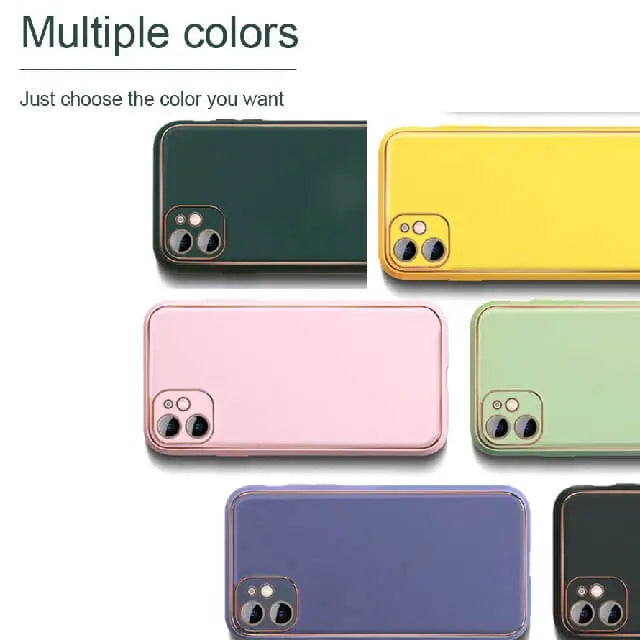iphone 13 pro luxury leather plating with camera protection case