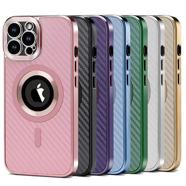 iphone 15 pro max premium carbon design magsafe mobile cover