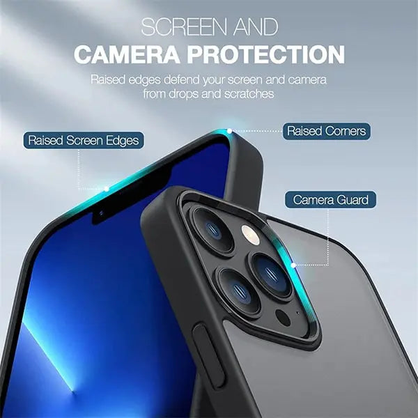 iphone 14 pro max luxury metal camera protection shockproof armor clear case – green