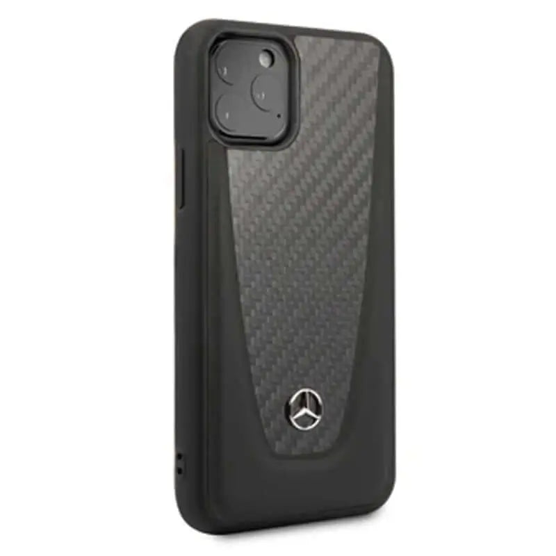 iphone 13 pro max mercedes ® carbon fiber leather back case