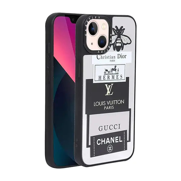 iphone 13 pro butterfly print reflective mirror back case