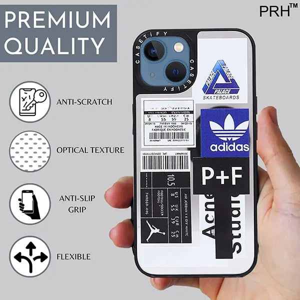 iphone 13 sports print reflective mirror back case
