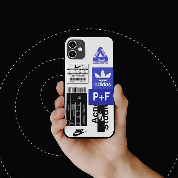 iphone 13 sports print reflective mirror back case