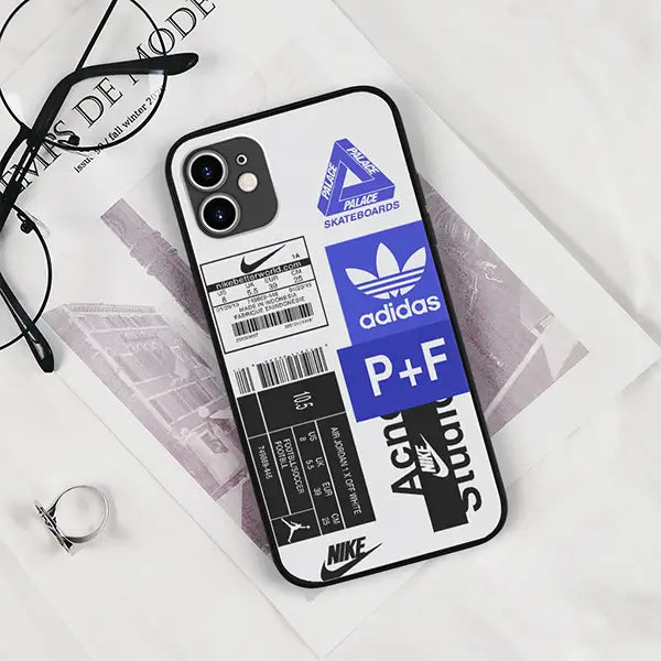 iphone 13 sports print reflective mirror back case