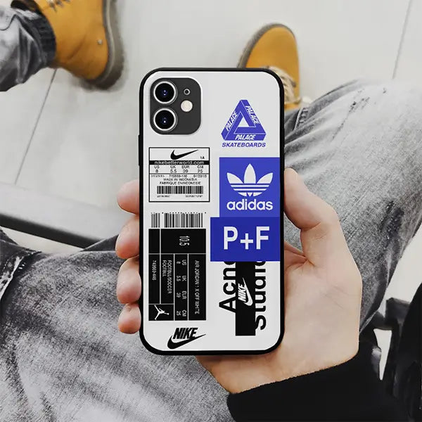 iphone 13 sports print reflective mirror back case