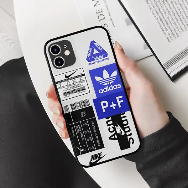 iphone 13 sports print reflective mirror back case