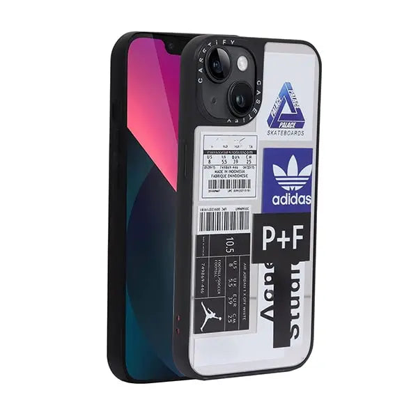 iphone 13 sports print reflective mirror back case
