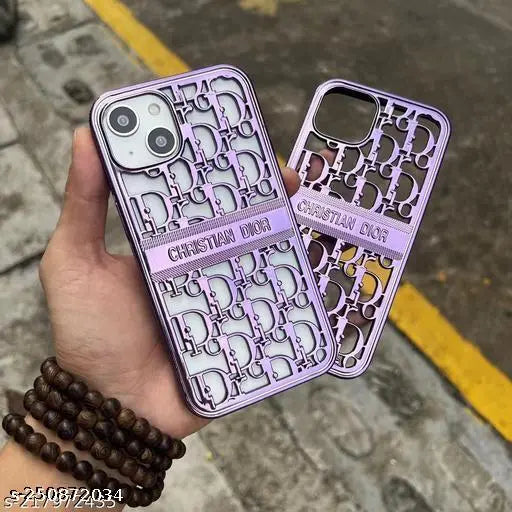 iphone 14 pro max electroplating chrome hollo soft back case