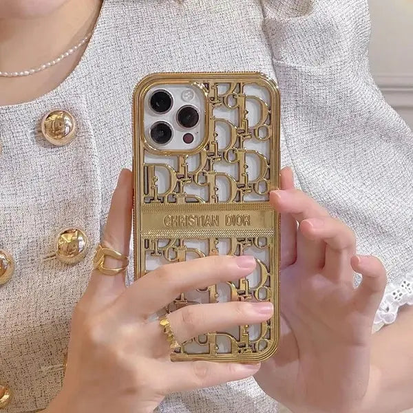 iphone 14 pro max electroplating chrome hollo soft back case