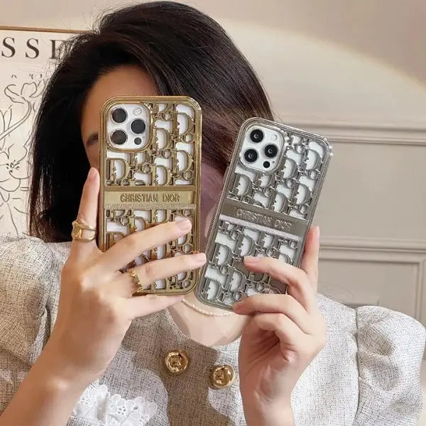 iphone 14 pro max electroplating chrome hollo soft back case