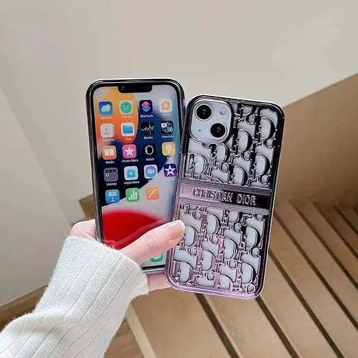 iphone 14 pro max electroplating chrome hollo soft back case