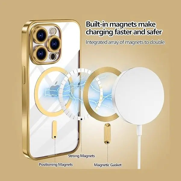 iphone 15 pro max transparent magsafe mobile case