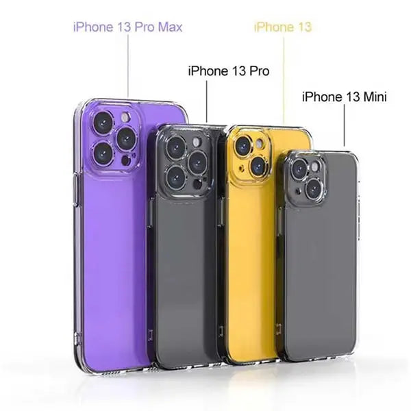 iphone 13 mini soft silicone clear transparent case with camera protection