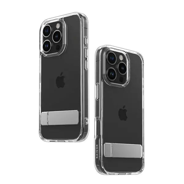 iphone 16 crystal clear military-grade non-yellowing shatter-resistant kickstand case