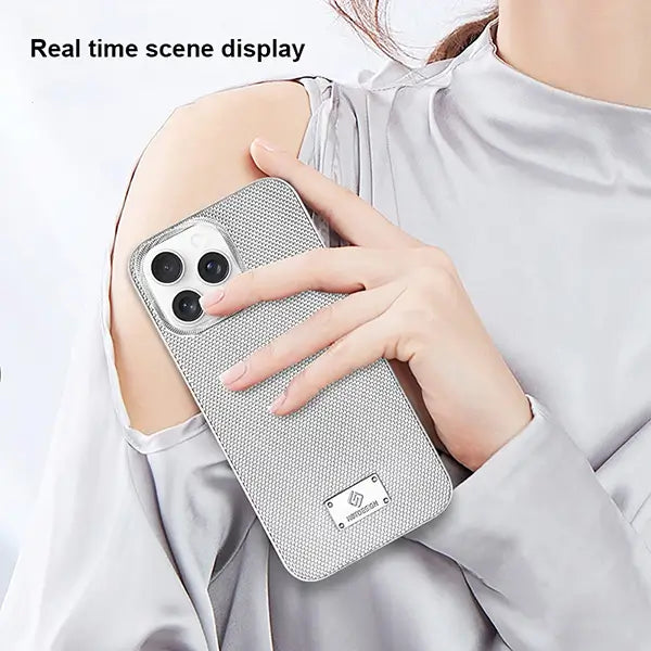 iphone 16 series ice silk mesh breathable cooling phone cover