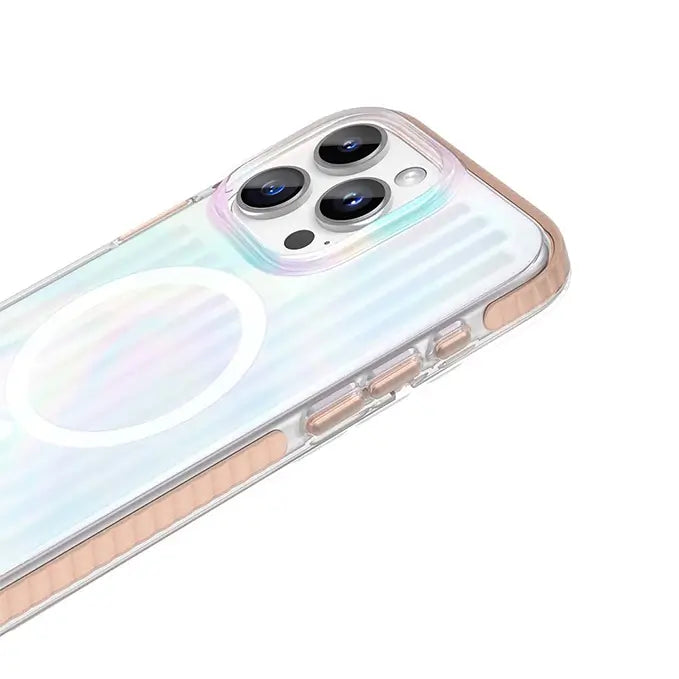 iphone 16 series luxury bumpy clear case with magsafe