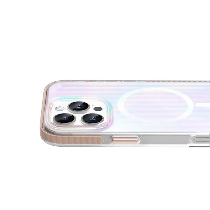 iphone 16 series luxury bumpy clear case with magsafe