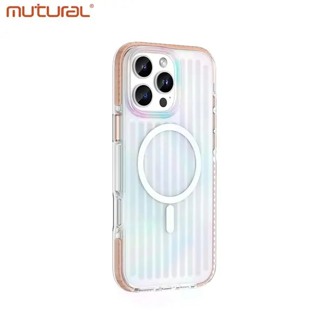 iphone 16 series luxury bumpy clear case with magsafe