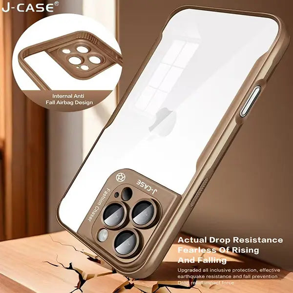 iphone 16 shockproof phone cover with metal lens ring