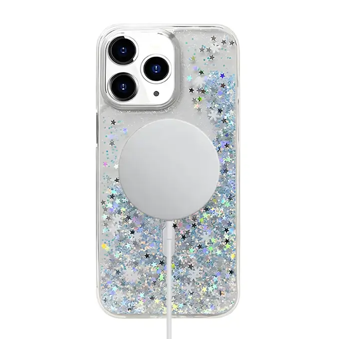 iphone 16 series starry sky magsafe clear phone cover