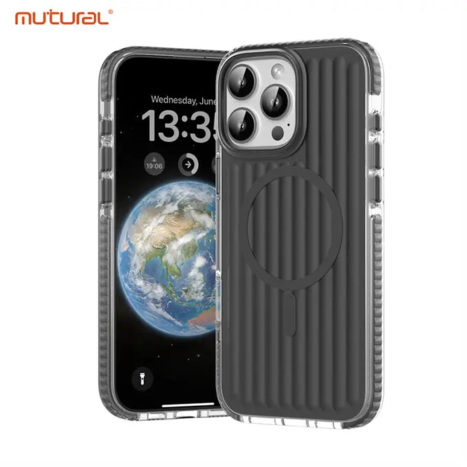 iphone 16 series space grey luxury bumpy magsafe phone cover