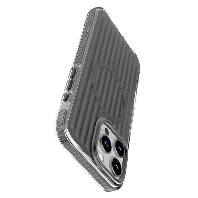 iphone 16 series space grey luxury bumpy magsafe phone cover