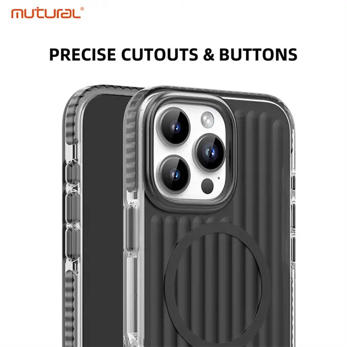 iphone 16 series space grey luxury bumpy magsafe phone cover