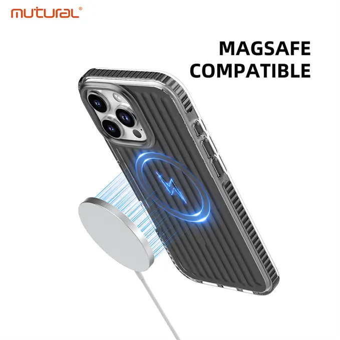 iphone 16 series space grey luxury bumpy magsafe phone cover