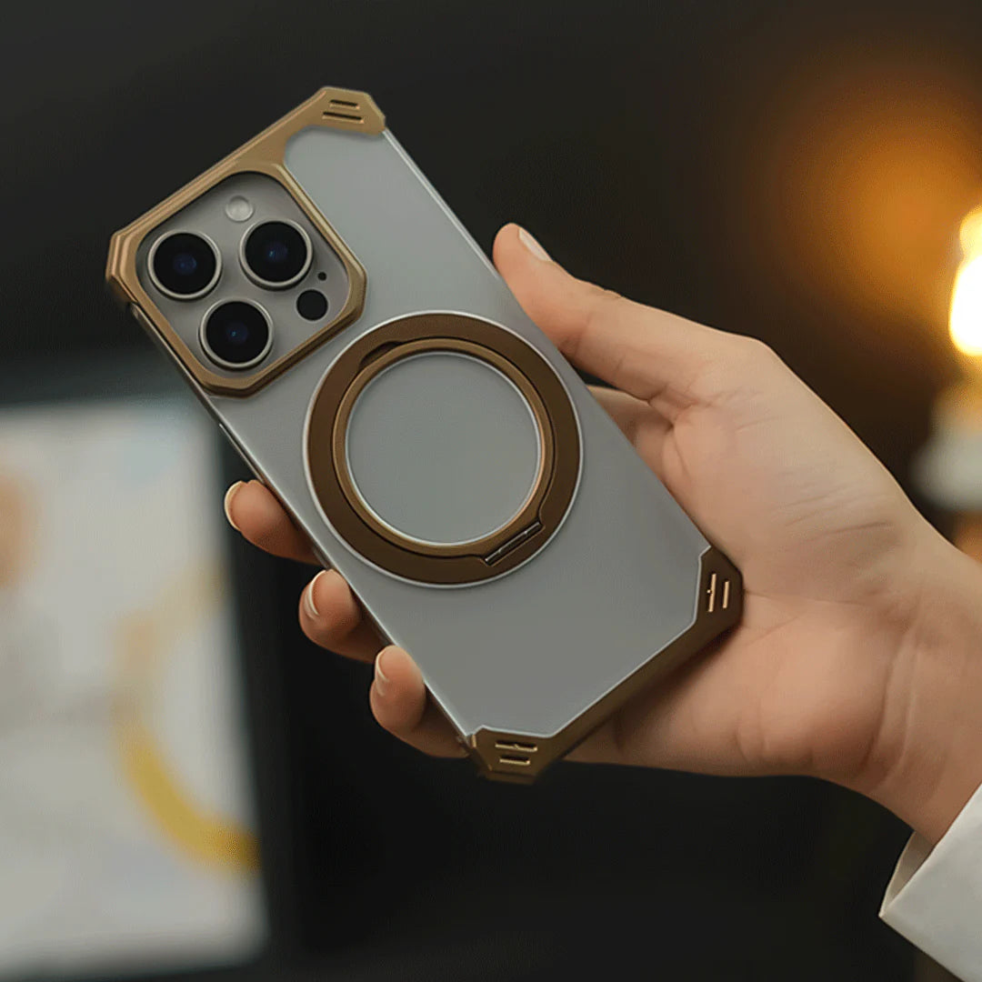iphone 16 ultra-slim frameless metal stand case