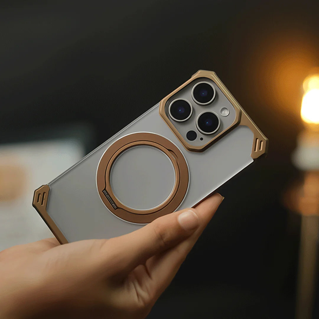 iphone 16 ultra-slim frameless metal stand case