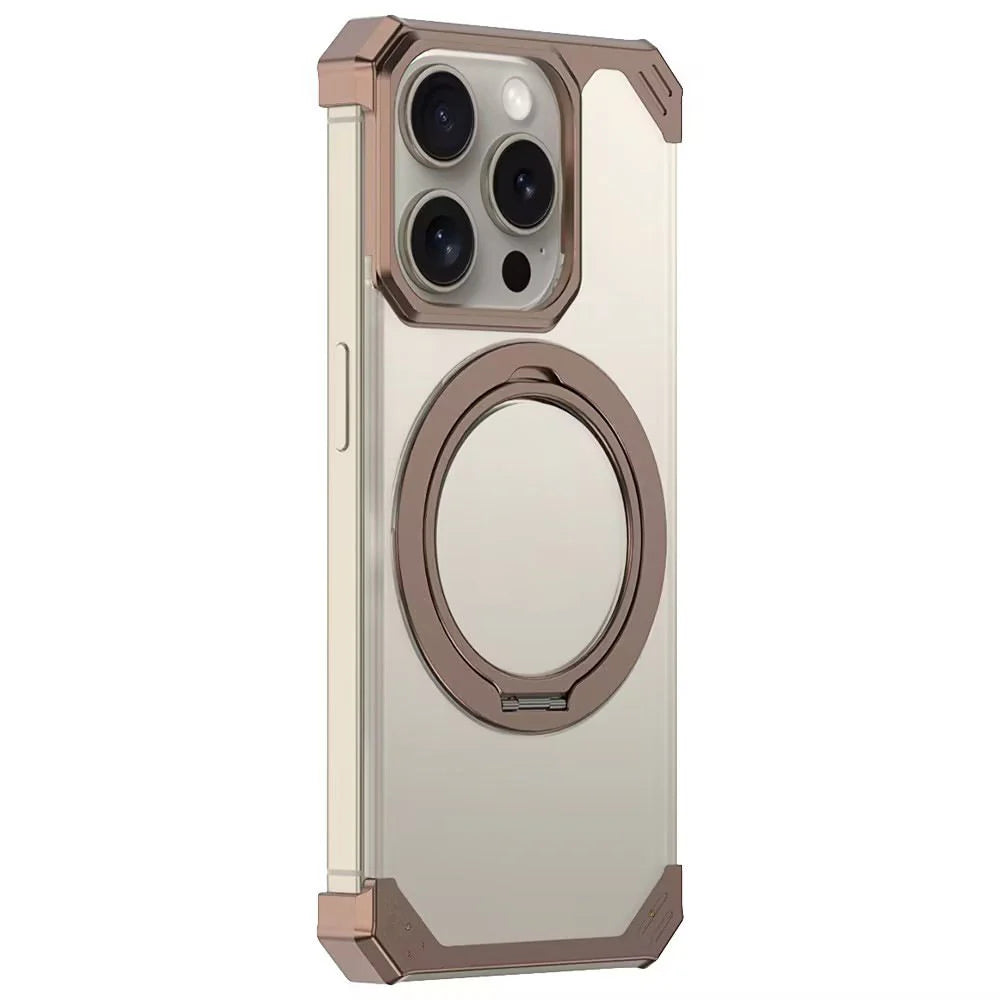 iphone 15 pro max ultra-slim frameless metal stand case