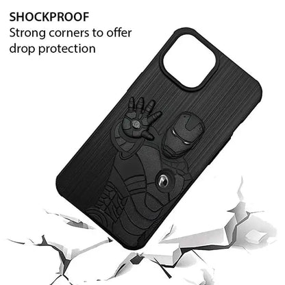 iPhone 14 Pro Max Iron Man 3D Shockproof Soft Silicone Back Case