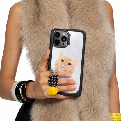 Cute Duh Cat Shockproof Clear Case