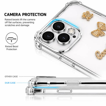Dazzling Rhinestone Bear Transparent Mobile Cover