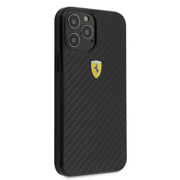 iphone 13 pro max ferrari carbon fiber mobile case