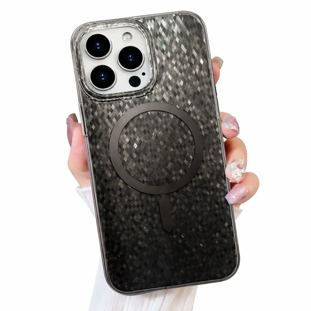 gradient bling black glitter magsafe case