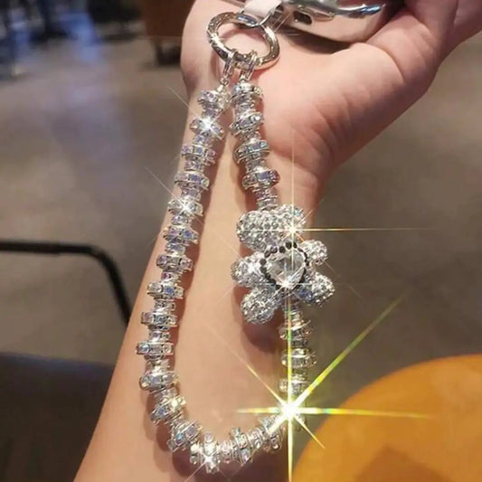 Luxury Crystal Bear Wrist Strap