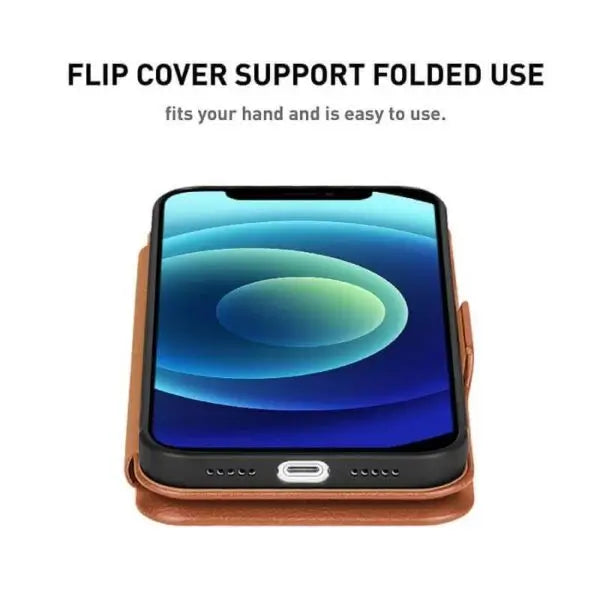 iphone 13 pro max puloka® card holder leather flip wallet mobile case