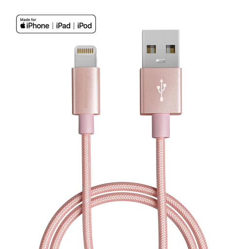 Rose Gold Charging Cable USB To Lightning
