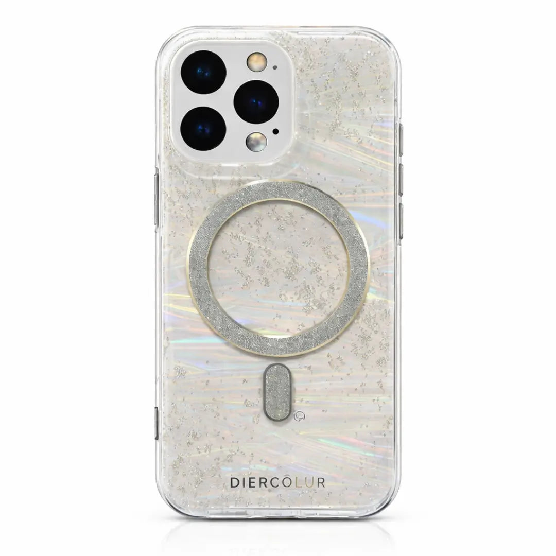 shimmer luxe magsafe case with hand strap for iphone 15 pro
