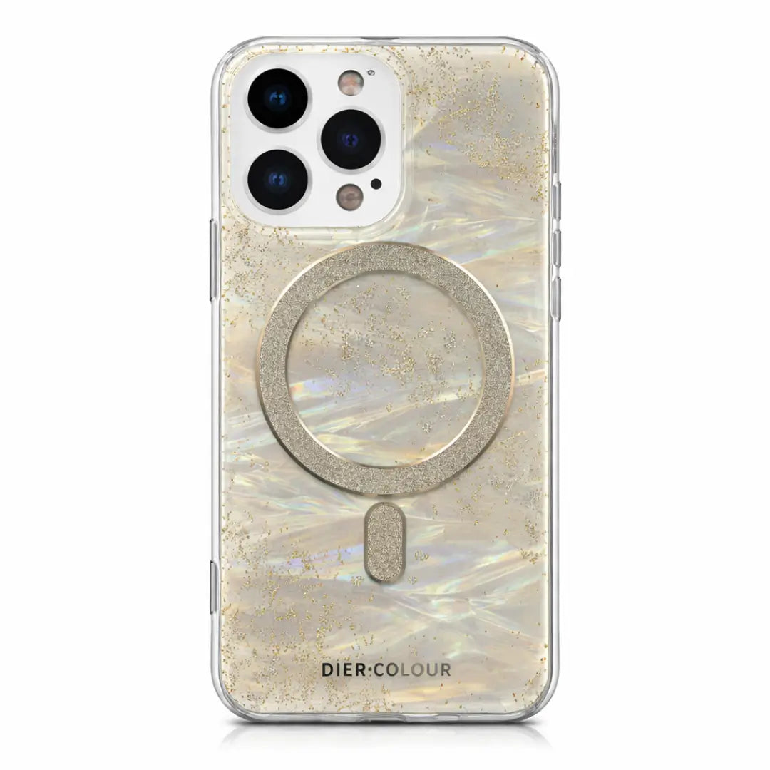 shimmer luxe magsafe case with hand strap for iphone 15 pro