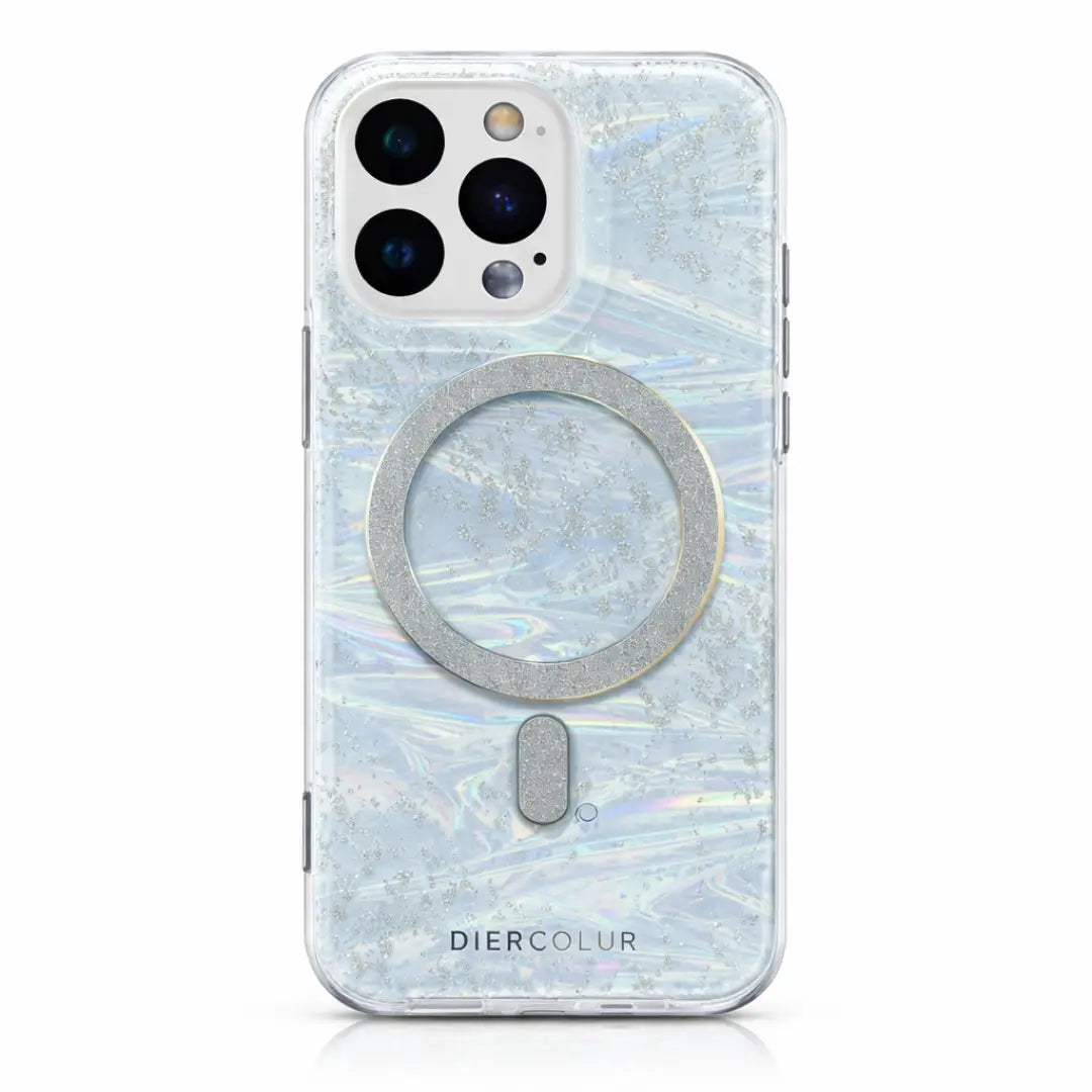 shimmer luxe magsafe case with hand strap for iphone 15 pro