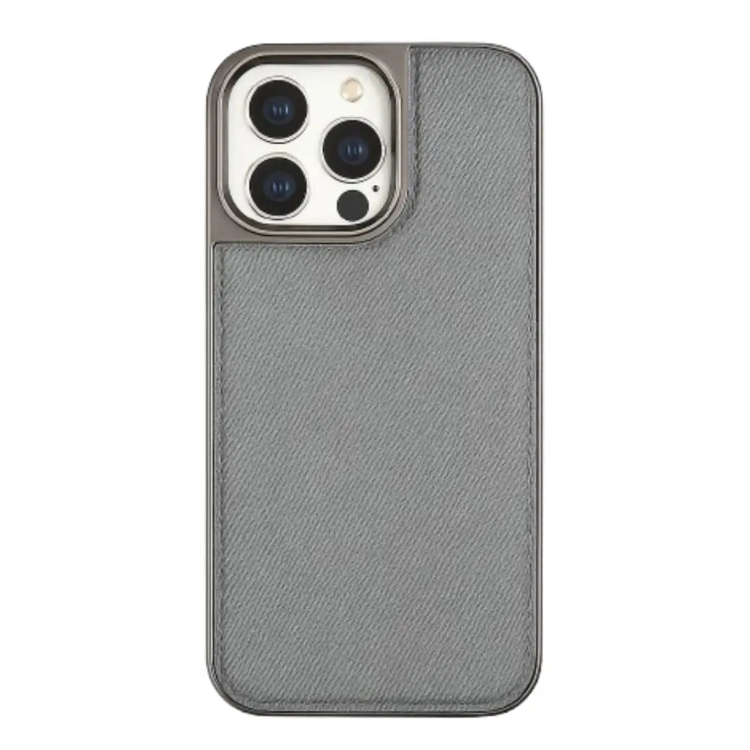 luxury denim metal finish with camera protection case