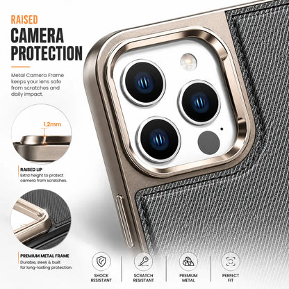 Luxury Denim Metal Finish With Camera Protection Case