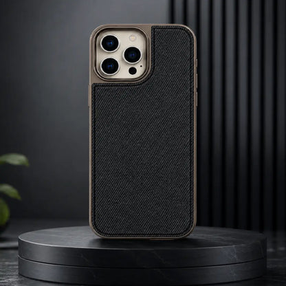 Luxury Denim Metal Finish With Camera Protection Case
