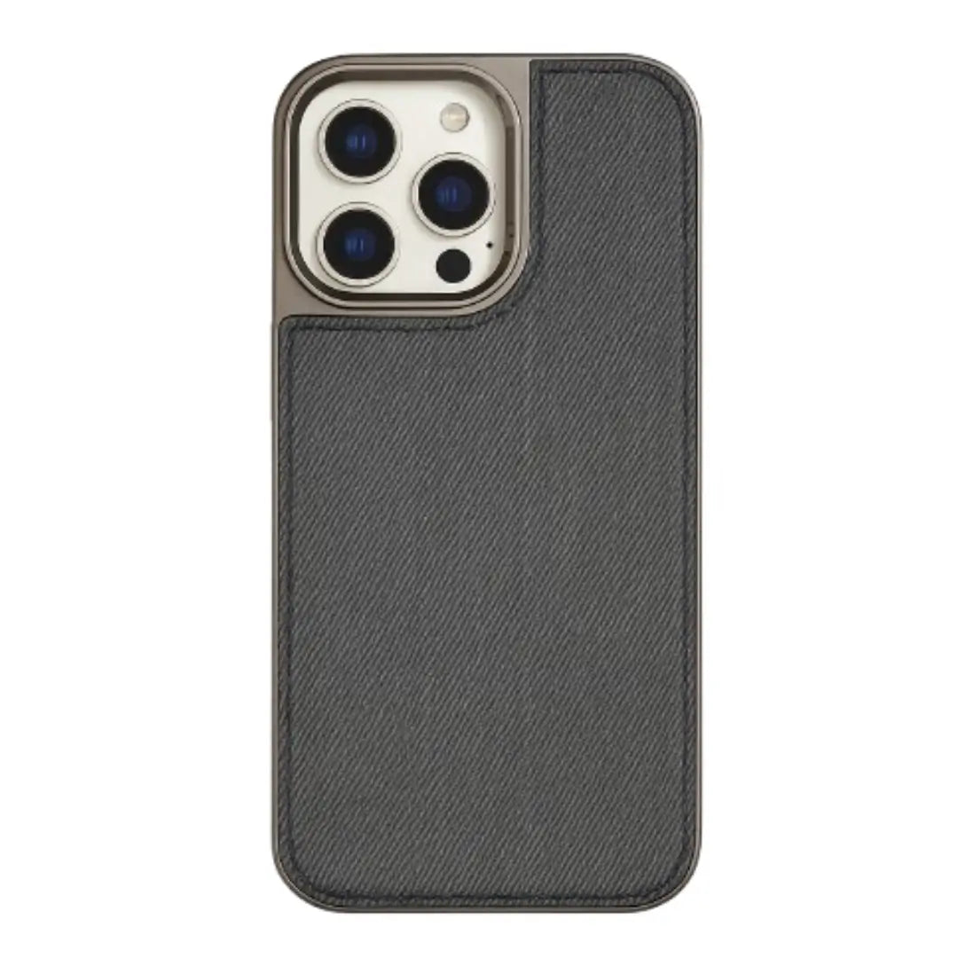 luxury denim metal finish with camera protection case